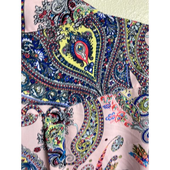Express The Portofino Shirt Paisley Long Sleeve Button Up Top size Small Boho - Picture 11 of 16